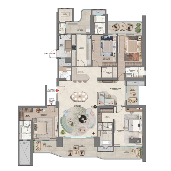 4 BHK Plan
